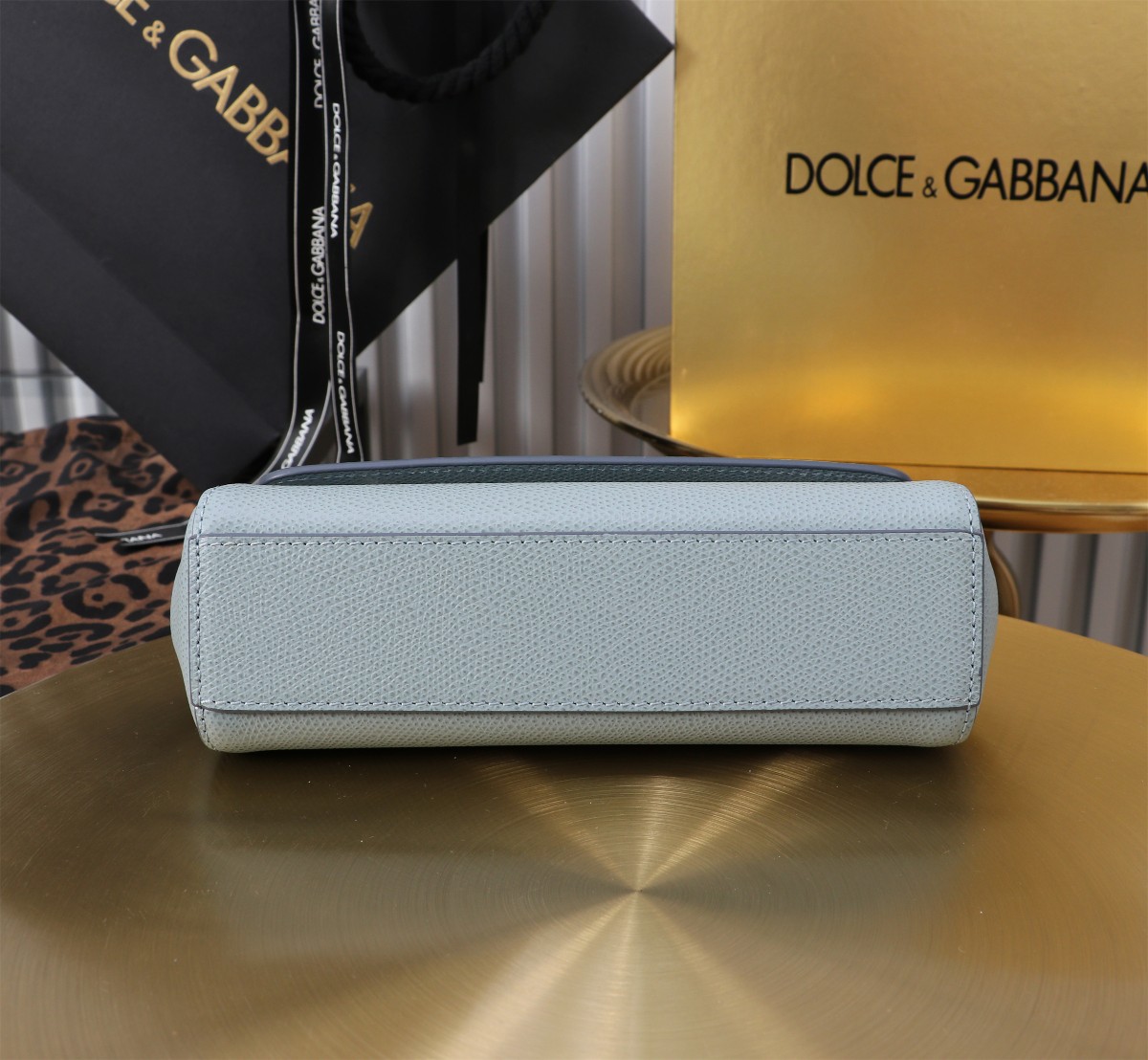 D＆G ドルガバ トート バッグ激安通販 牛革 レザー 斜め掛け ハンドバッグ 優雅レディ ブルー_4