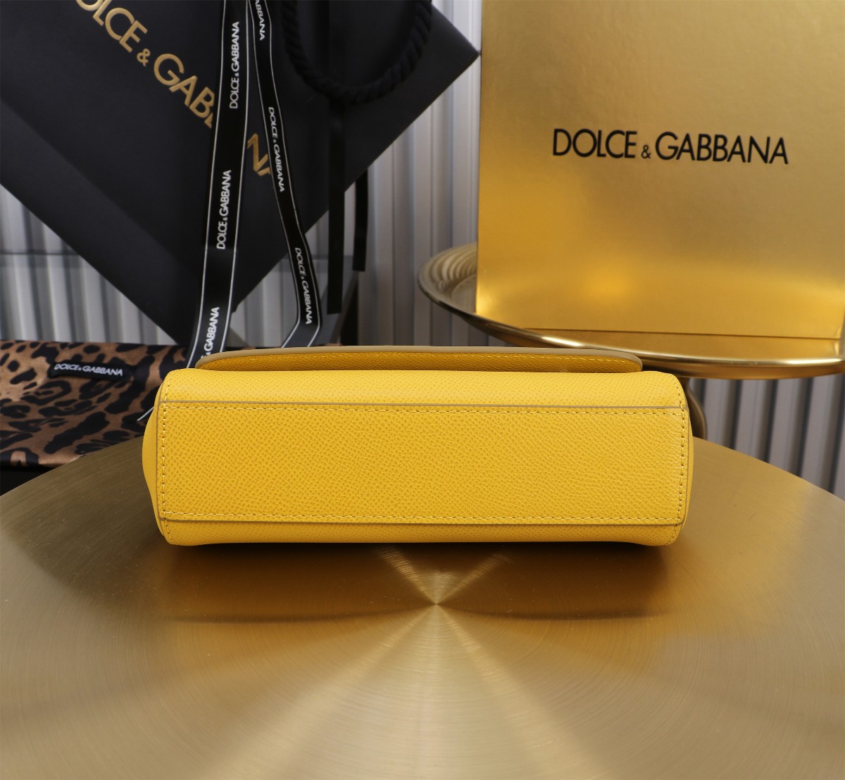 D＆G ドルチェ アンド ガッバーナ バッグコピー 牛革 レザー 斜め掛け ハンドバッグ 優雅レディ イエロー_4