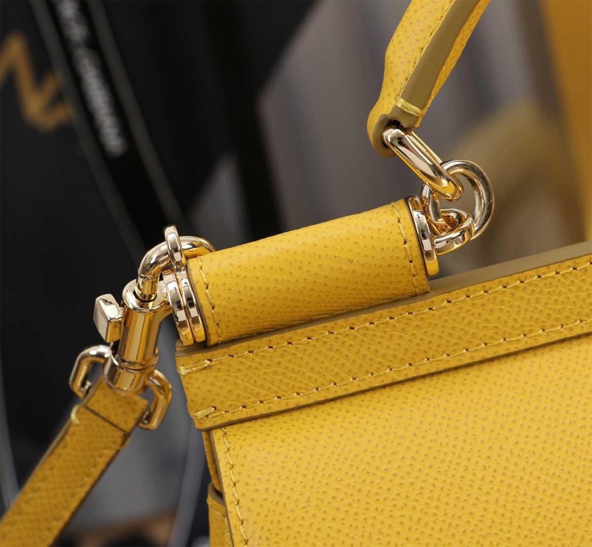 D＆G ドルチェ アンド ガッバーナ バッグコピー 牛革 レザー 斜め掛け ハンドバッグ 優雅レディ イエロー_6