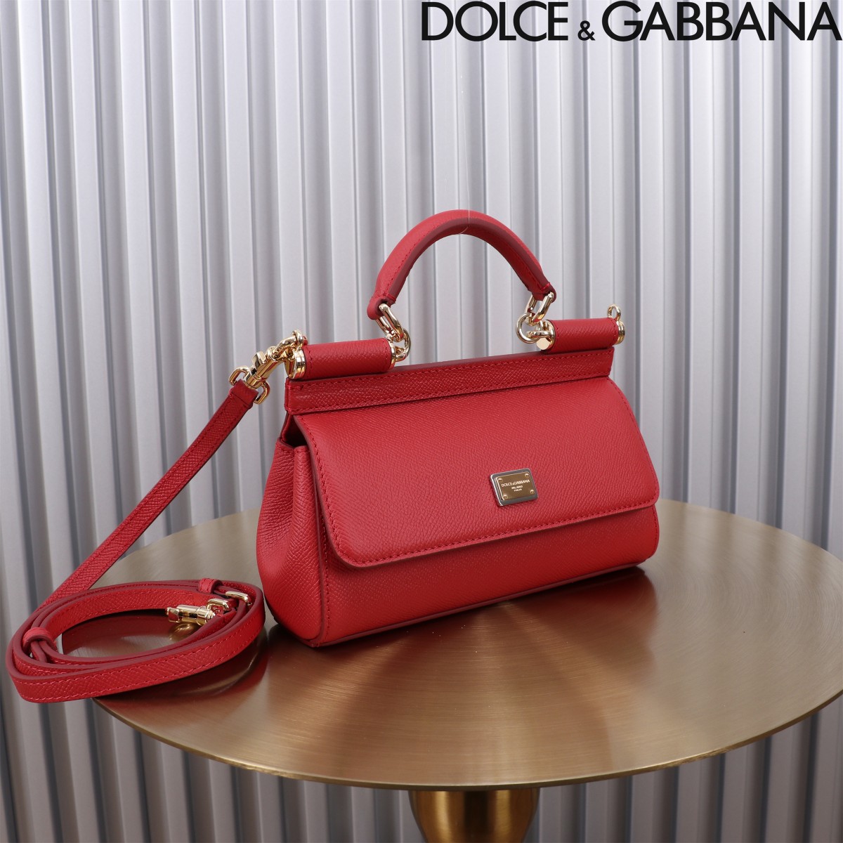 D＆G ドルガバ バックスーパーコピー 牛革 レザー 斜め掛け ハンドバッグ 優雅レディ レッド_4