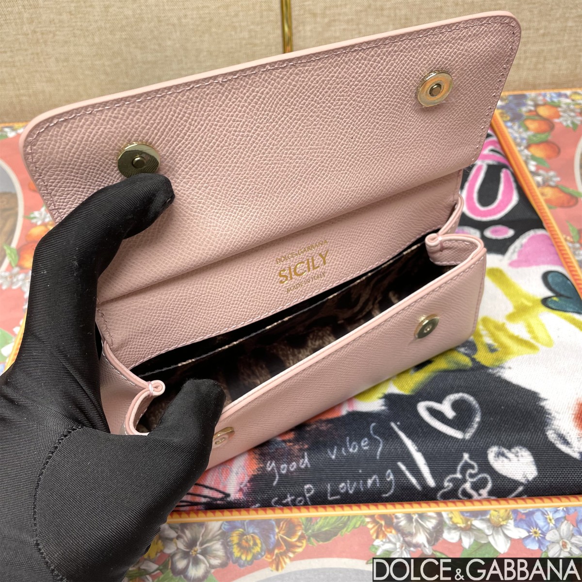 D＆G 優雅レディ ドルガバ カバン偽物 牛革 レザー 斜め掛け ハンドバッグ 日常用 ピンク_8
