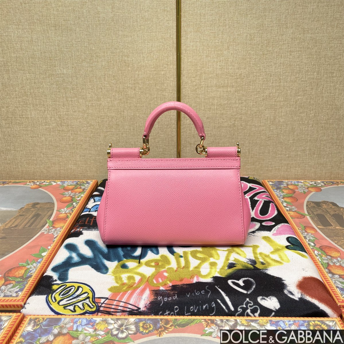 dolce&gabbana ウエスト バッグコピー 品質保証 牛革 レザー 斜め掛け ハンドバッグ 日常用 ピンク_3
