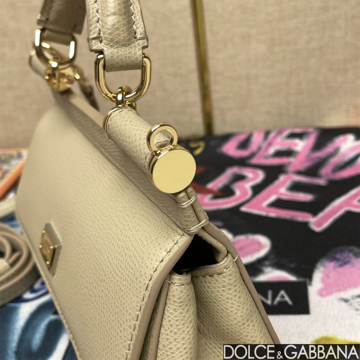 D&G クラッチ バッグ ドルガバ偽物 品質保証 牛革 レザー 斜め掛け ハンドバッグ 通勤 グレー_6