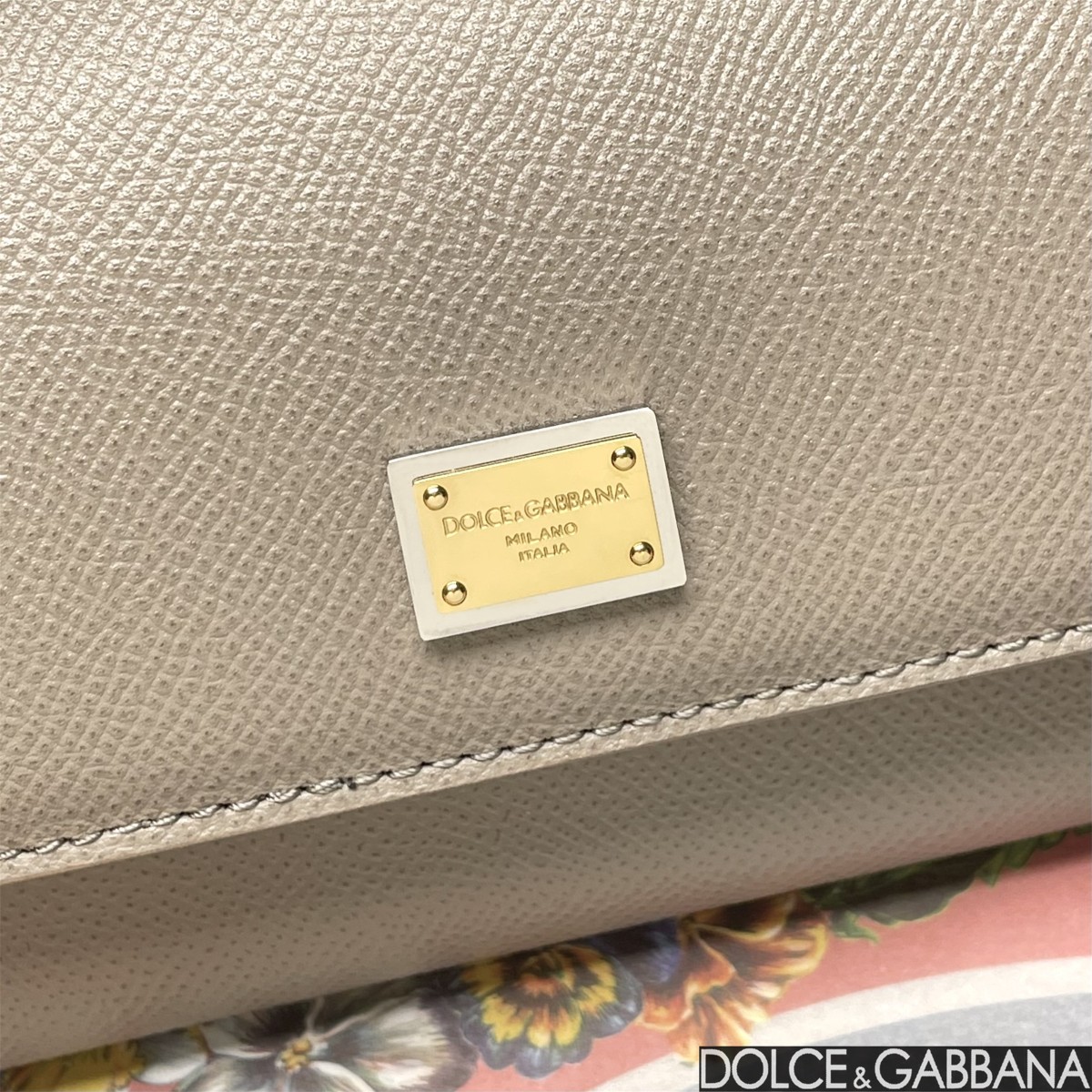 D&G シシリー ドルガバコピー 品質保証 本革 レザー 斜め掛け ハンドバッグ 通勤 グレー_8