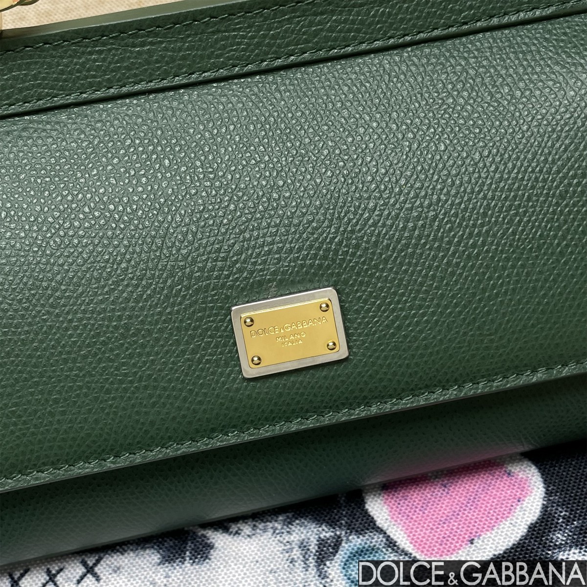 D&G ドルガバ カゴ バッグ偽物 本革 レザー 斜め掛け ハンドバッグ 通勤 グリーン_6