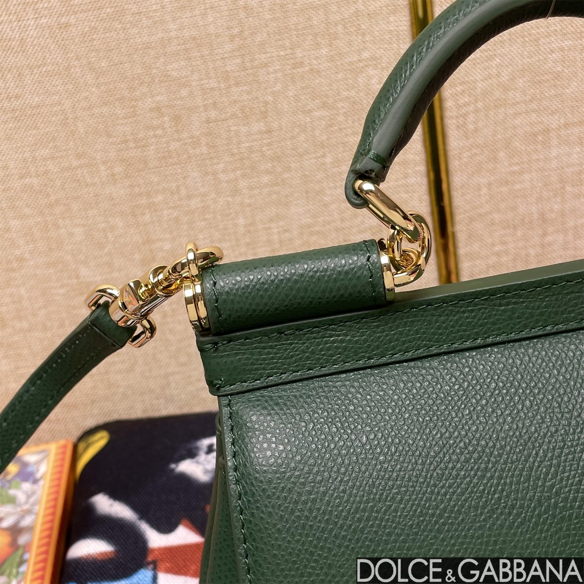 D&G ドルガバ カゴ バッグ偽物 本革 レザー 斜め掛け ハンドバッグ 通勤 グリーン_7