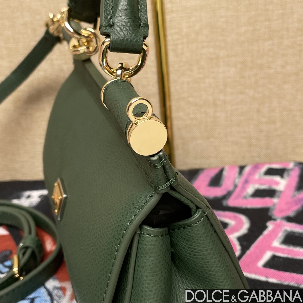 D&G ドルガバ カゴ バッグ偽物 本革 レザー 斜め掛け ハンドバッグ 通勤 グリーン_8