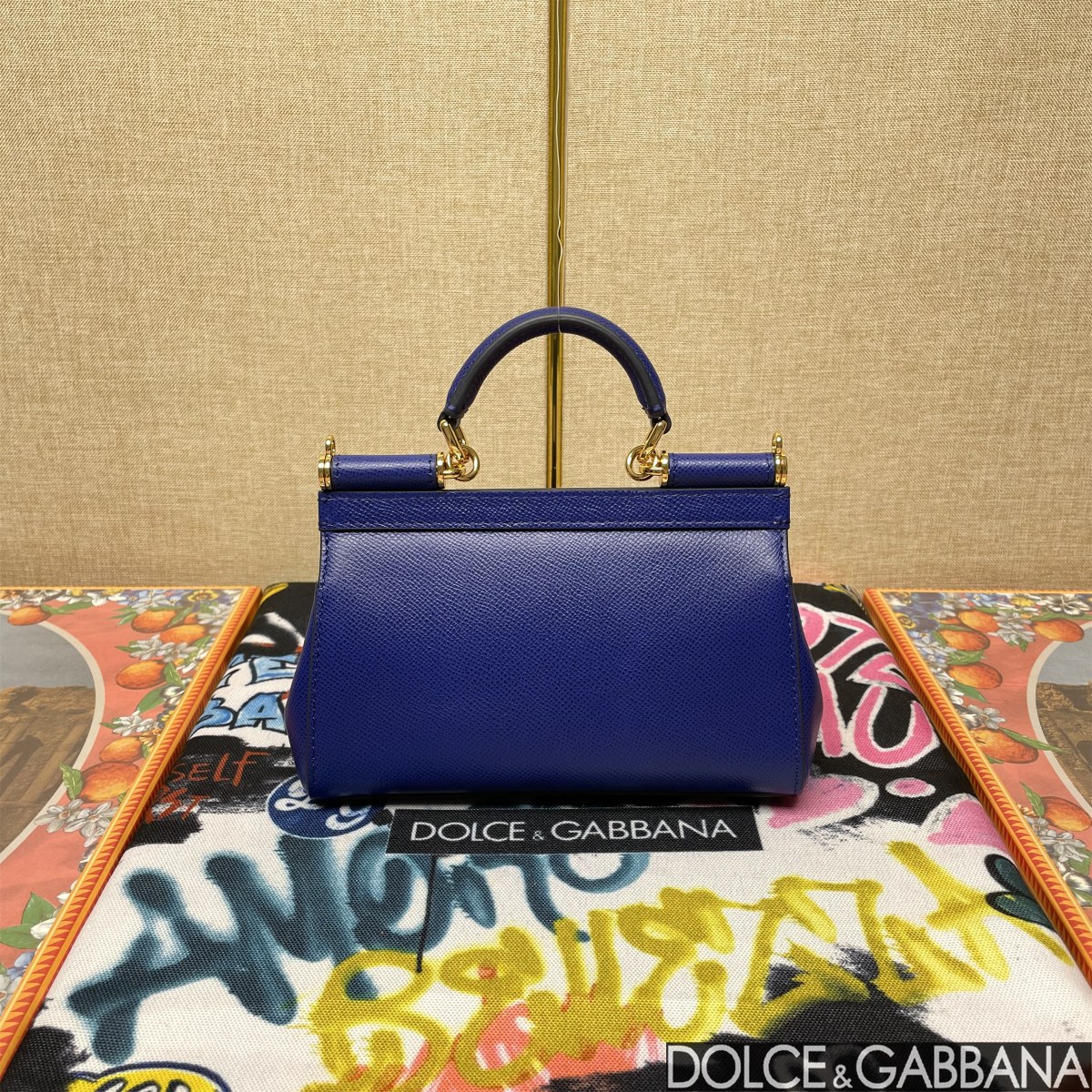 D&G ドルガバ カバン レディコピー 本革 レザー 斜め掛け ハンドバッグ 通勤 ブルー_3