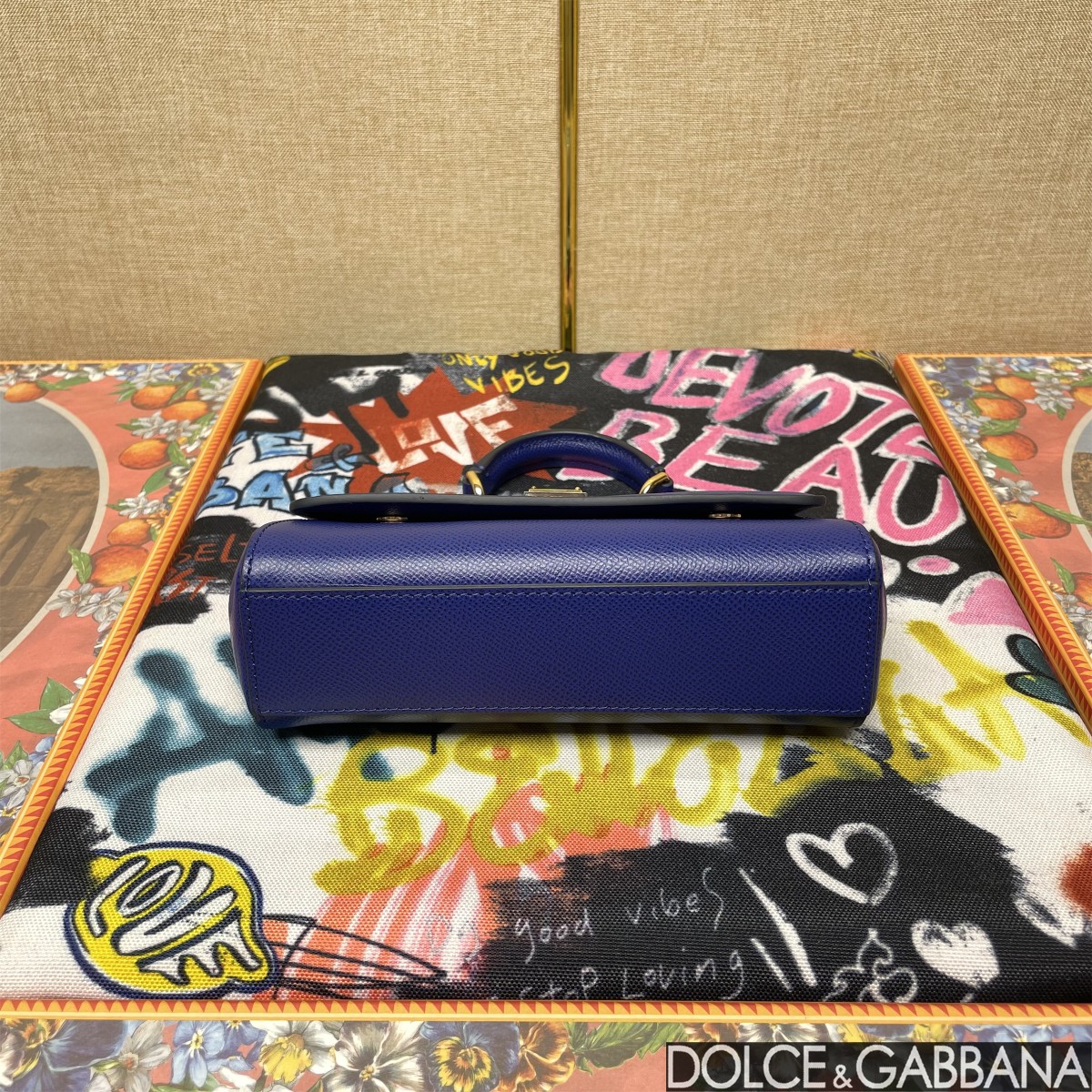 D&G ドルガバ カバン レディコピー 本革 レザー 斜め掛け ハンドバッグ 通勤 ブルー_4
