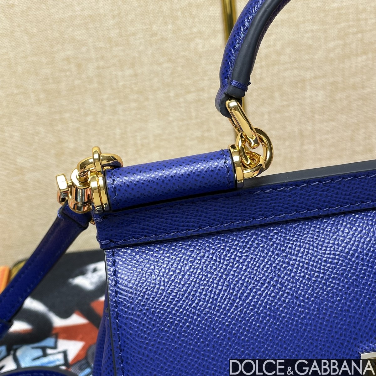 D&G ドルガバ カバン レディコピー 本革 レザー 斜め掛け ハンドバッグ 通勤 ブルー_7