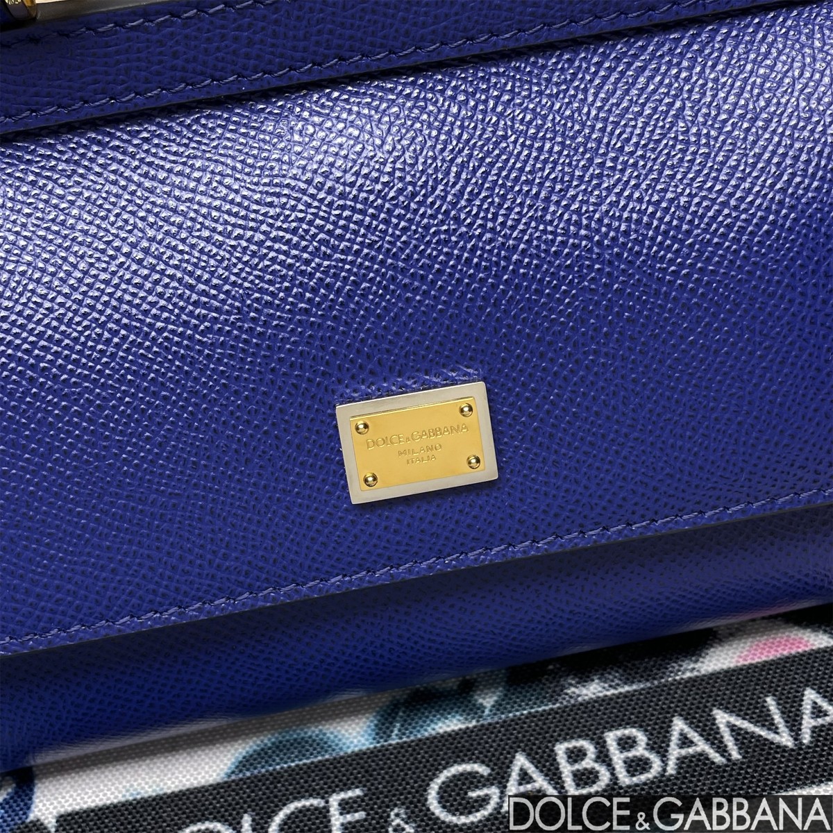 D&G ドルガバ カバン レディコピー 本革 レザー 斜め掛け ハンドバッグ 通勤 ブルー_8