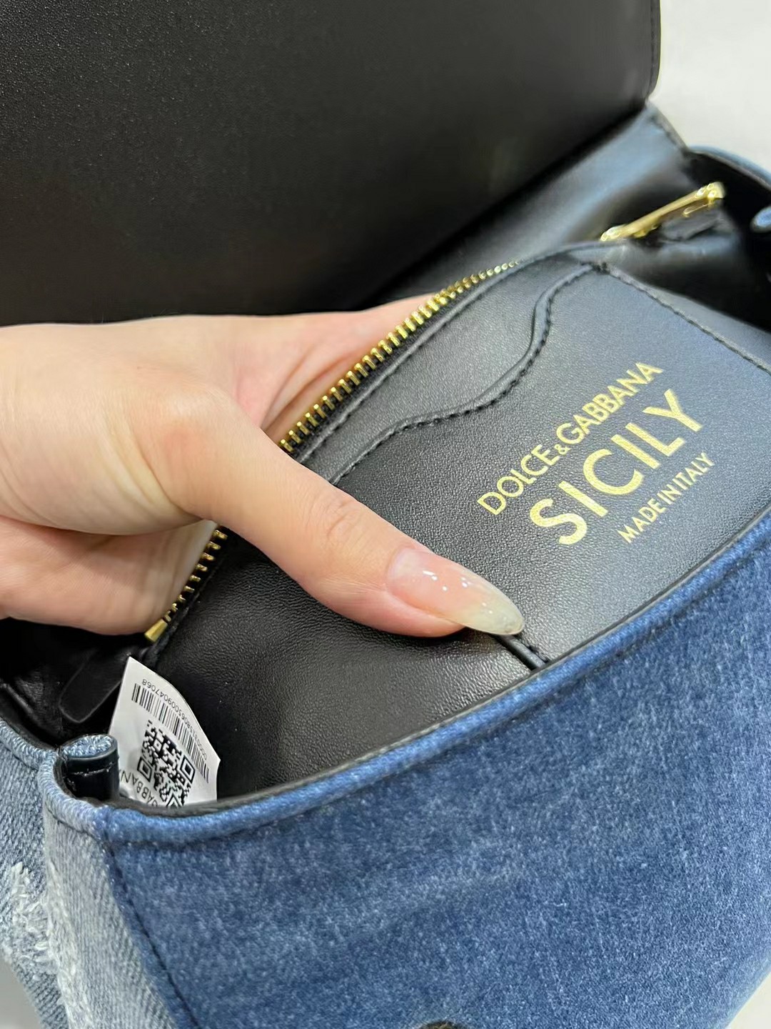 D&G ドルガバ クラッチ バッグ偽物 シンプル レザー ハンドバッグ 通勤 デニム ブルー_9