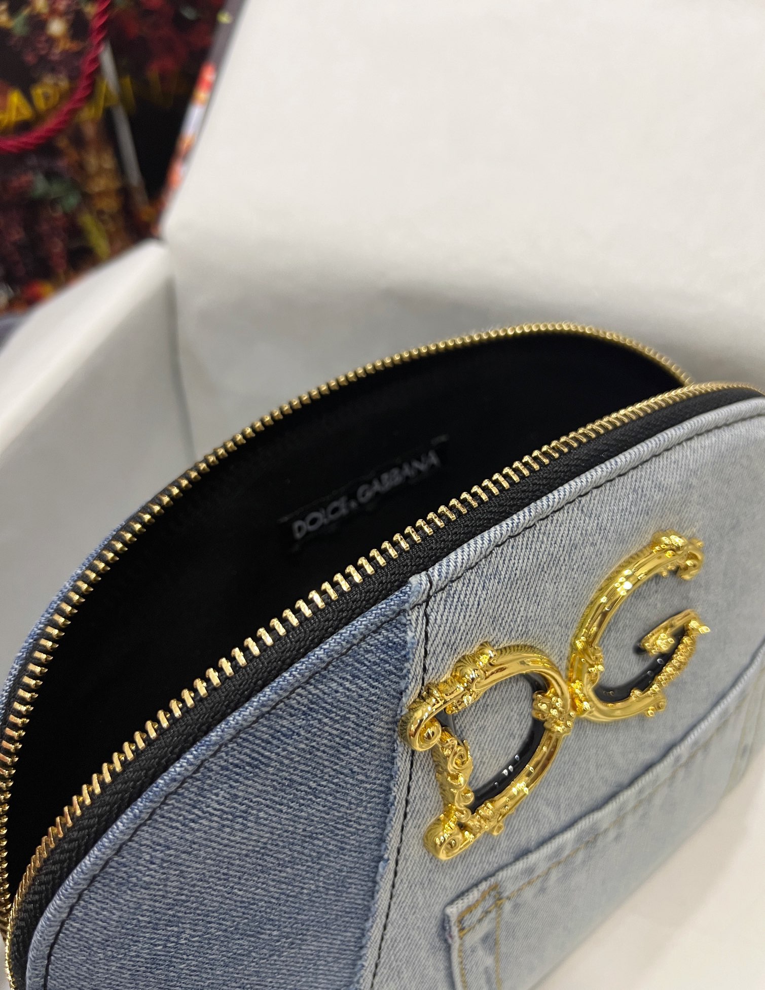 D&G 人気商品 ドルガバ クロシェ 編み バッグコピー シンプル ハンドバッグ デニム ブルー_6