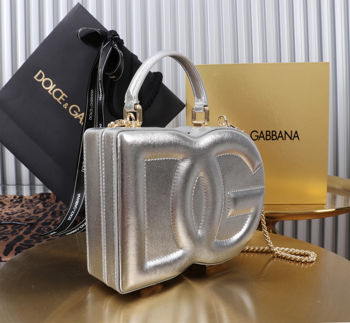 D&G 優雅 ドルガバ バッグ 公式コピー 斜め掛けバッグ ハンドバッグ 6405#BOX シルバー_3