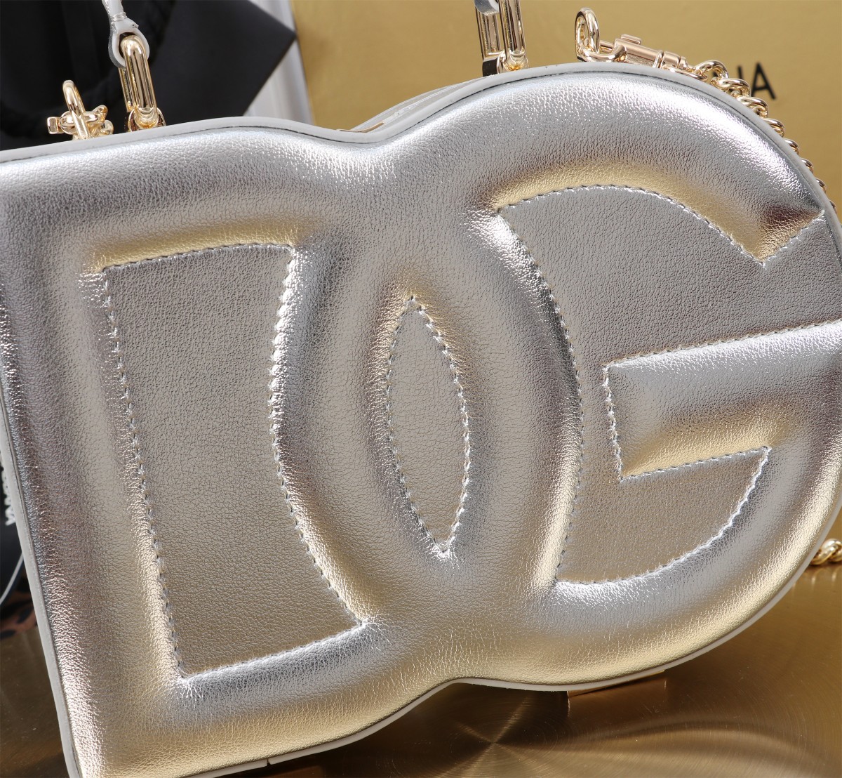 D&G 優雅 ドルガバ バッグ 公式コピー 斜め掛けバッグ ハンドバッグ 6405#BOX シルバー_6