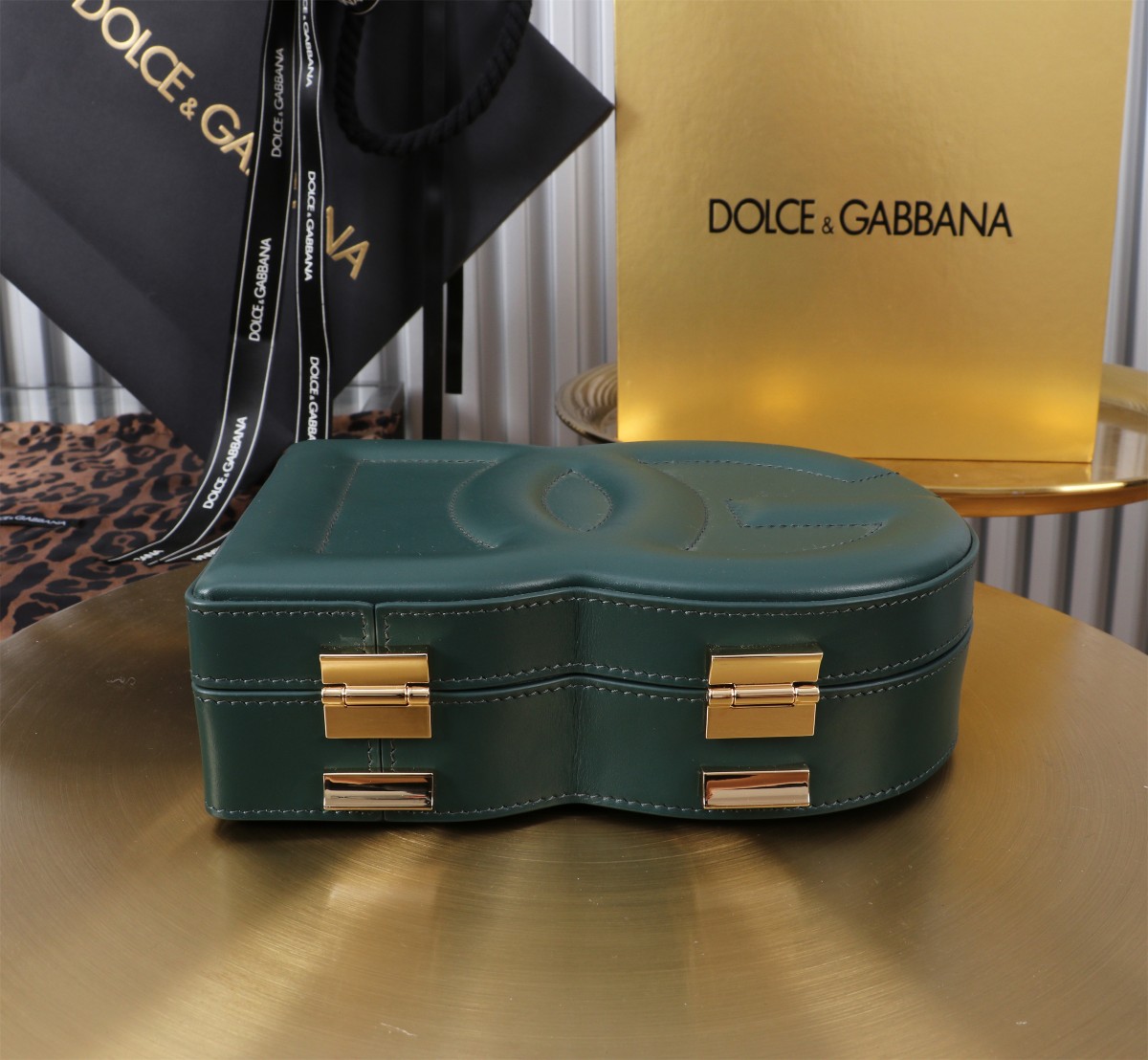 D&G 優雅 ドルガバ バッグ 新作スーパーコピー 斜め掛けバッグ ハンドバッグ 6405#BOX グリーン_4