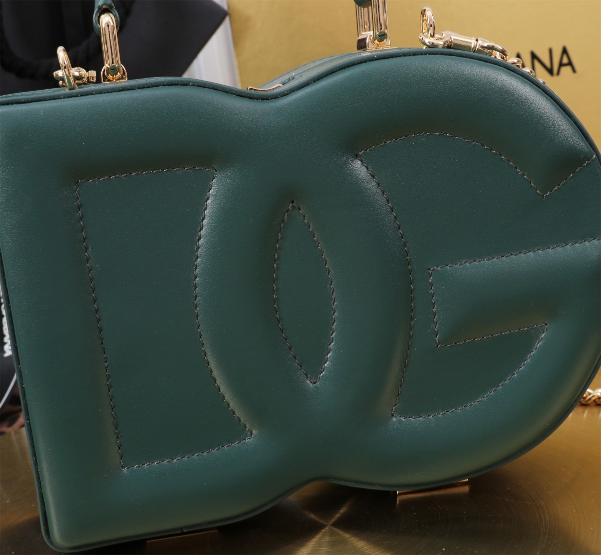 D&G 優雅 ドルガバ バッグ 新作スーパーコピー 斜め掛けバッグ ハンドバッグ 6405#BOX グリーン_6