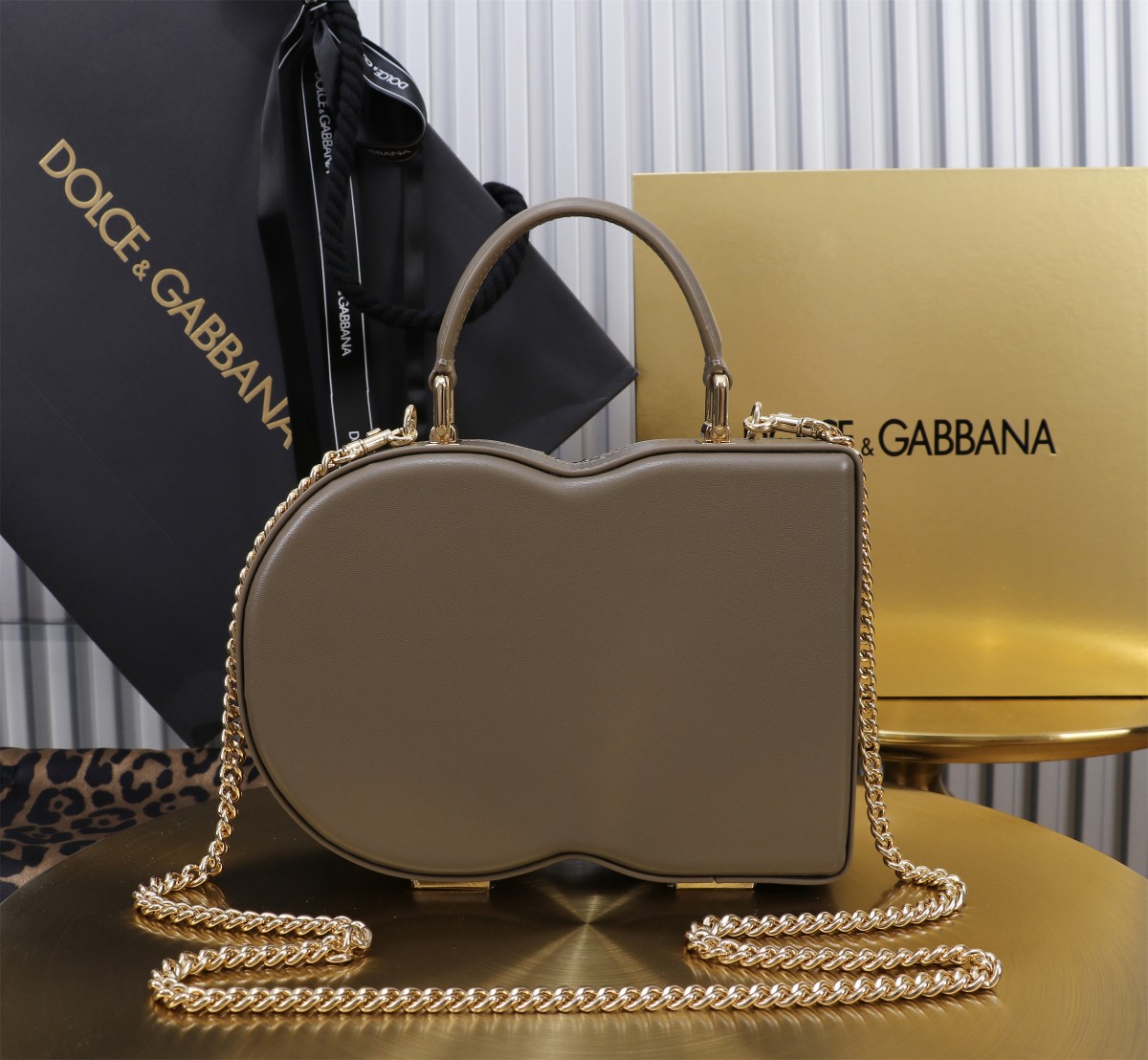 D&G 優雅 ドルガバ バッグ 花 柄偽物 斜め掛けバッグ ハンドバッグ 6405#BOX グレー_3