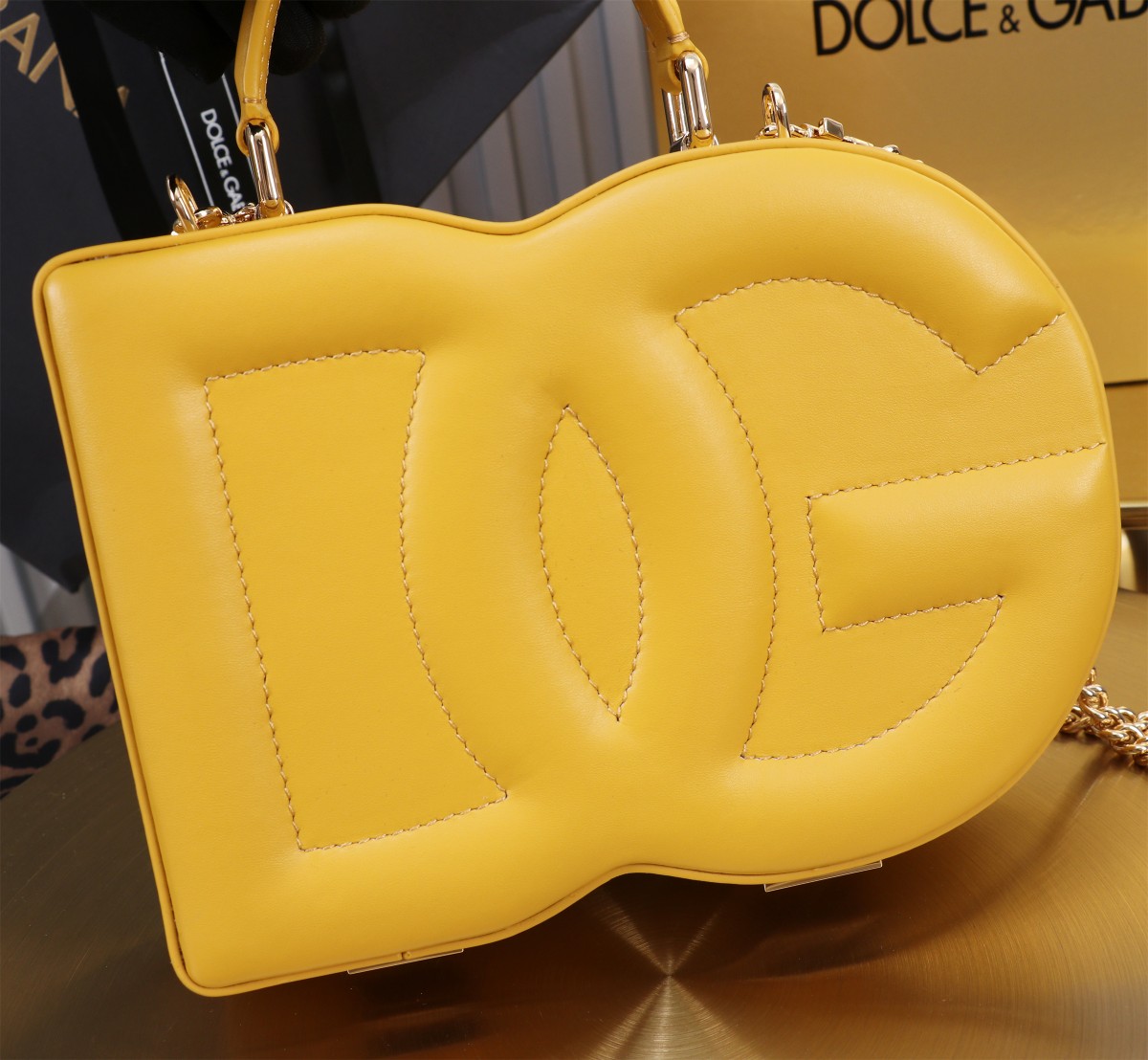 D&G ドルチェ & ガッバーナ セカンド バッグコピー 斜め掛けバッグ ハンドバッグ 6405#BOX イエロー_6
