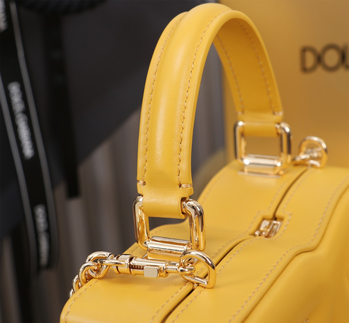 D&G ドルチェ & ガッバーナ セカンド バッグコピー 斜め掛けバッグ ハンドバッグ 6405#BOX イエロー_7