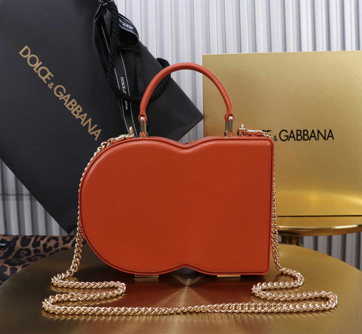 D&G ドルチェ & ガッバーナ トートスーパーコピー 斜め掛けバッグ ハンドバッグ 6405#BOX オレンジ色_3