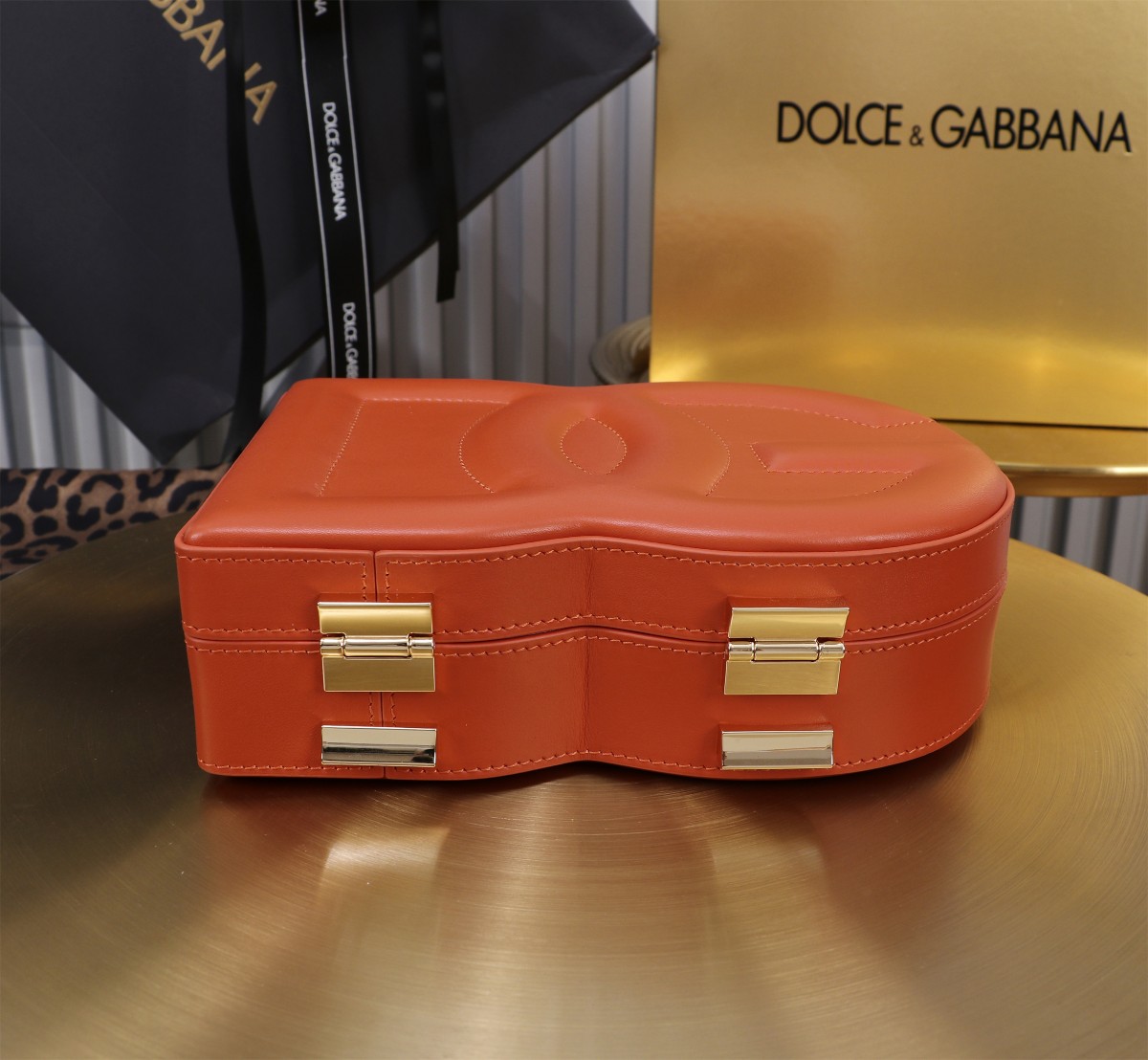 D&G ドルチェ & ガッバーナ トートスーパーコピー 斜め掛けバッグ ハンドバッグ 6405#BOX オレンジ色_4
