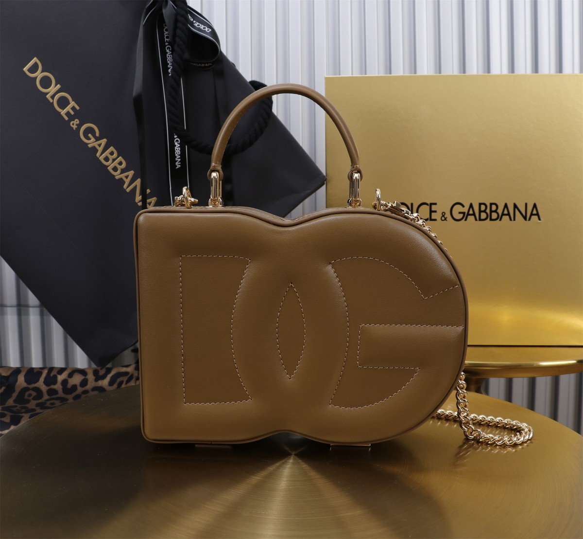 D&G ドルチェ & ガッバーナ ビジネス バッグＮ級品 斜め掛けバッグ 優雅 ハンドバッグ 6405#BOX カーキ色_5