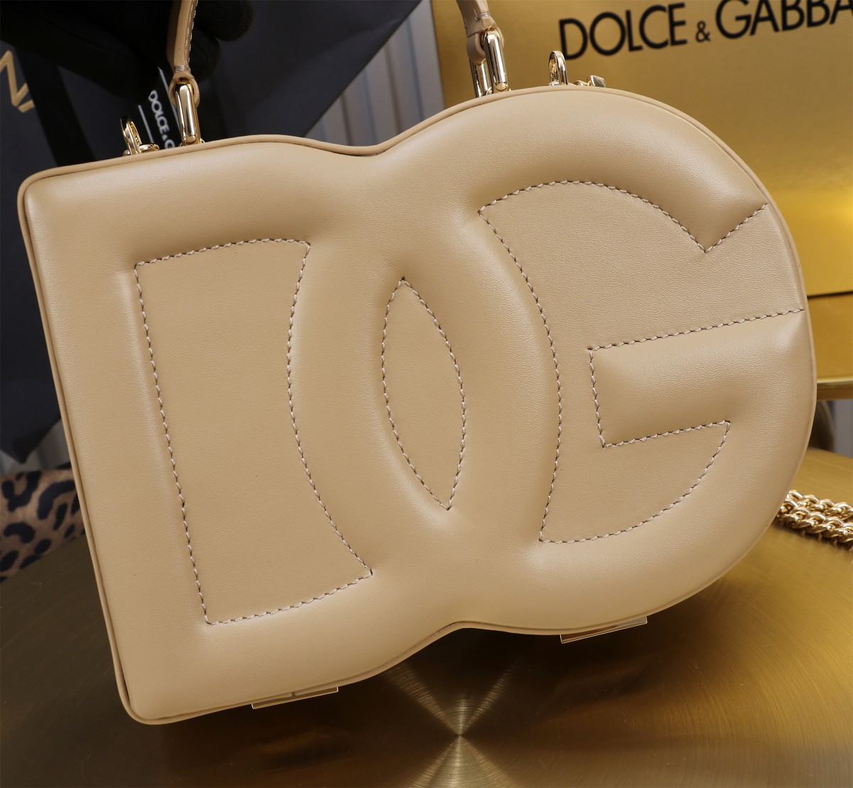 D&G ドルチェ & ガッバーナ ミニ バッグコピー 斜め掛けバッグ 優雅 ハンドバッグ 6405#BOX 杏色_7