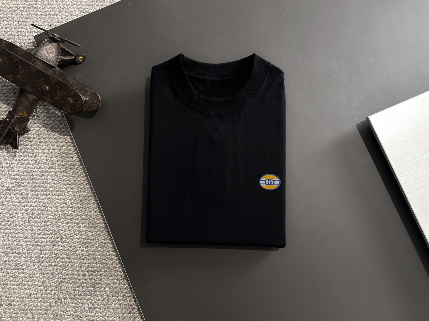 超激得価格 gucci t シャツ ドラえもんスーパーコピー 綿 高品質 トップス プリント ゆったり 半袖 ブラック_2