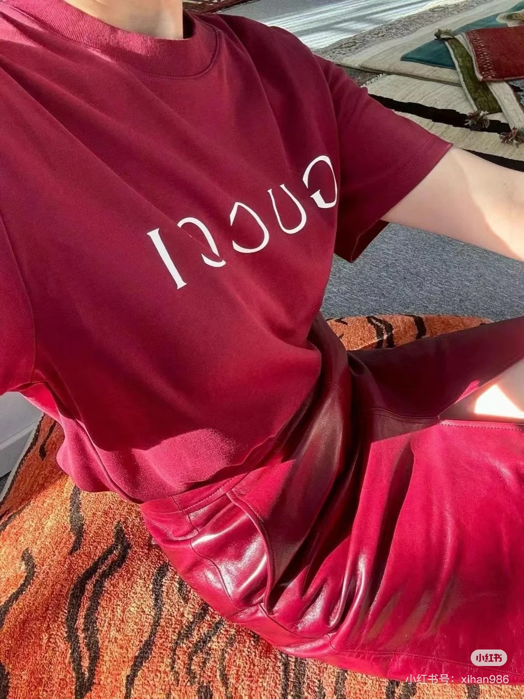 お買い得な gucci t シャツ ベビースーパーコピー 綿 半袖トップス 通気性いい シンプル レッド_3