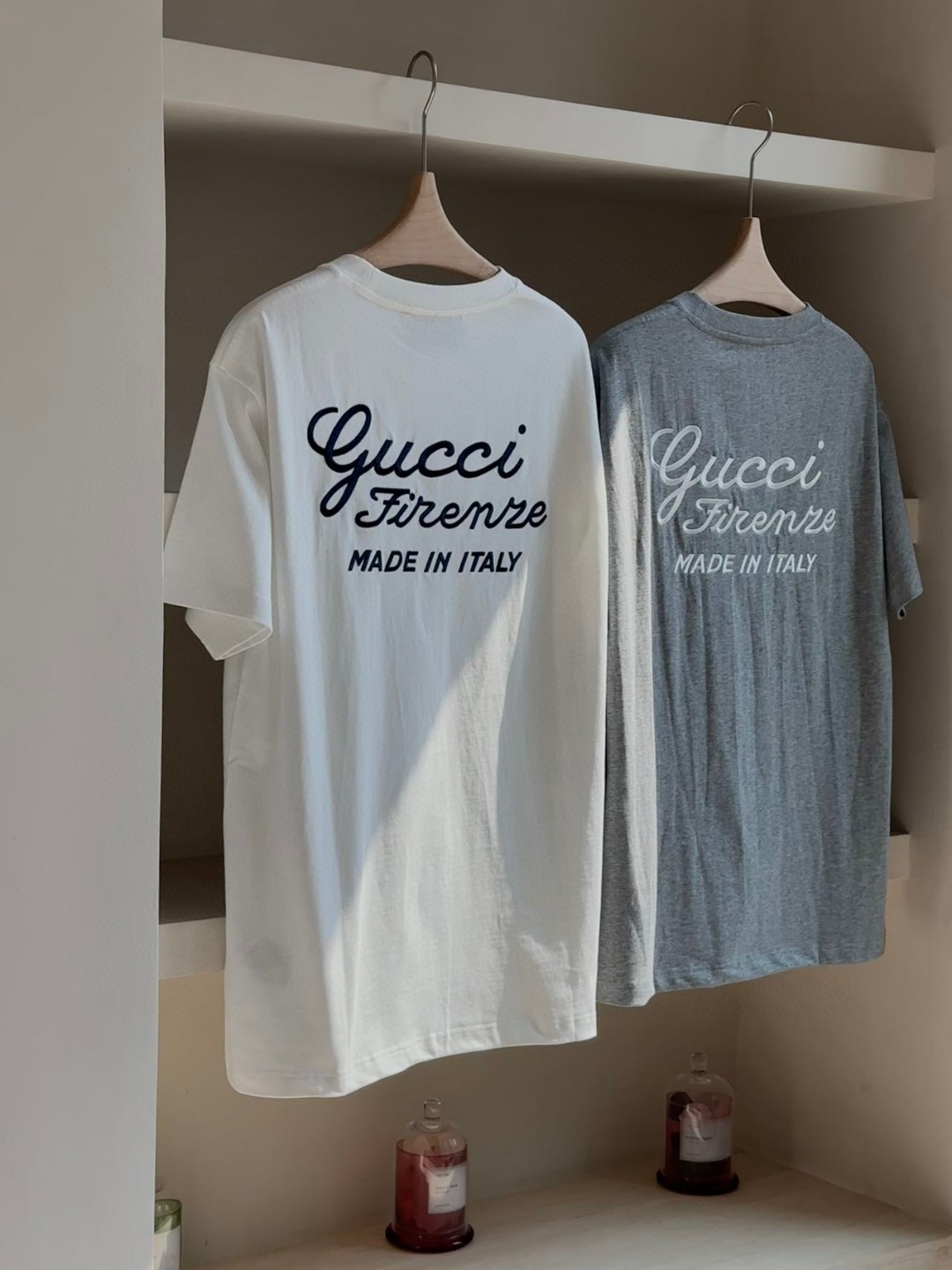 gucci カタカナ t シャツ激安通販 ゆったり プリント 100%綿 短袖 トップス シンプル グレー_4