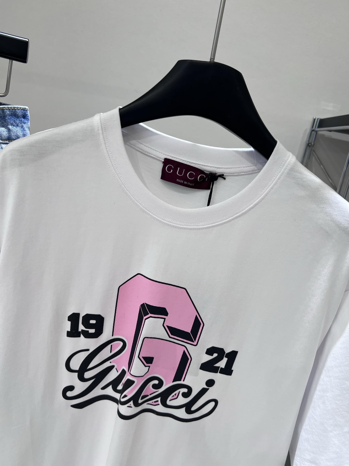gucci アウトレット t シャツスーパーコピー ゆったり プリント 100%綿 短袖 トップス 男女兼用 ホワイト_2