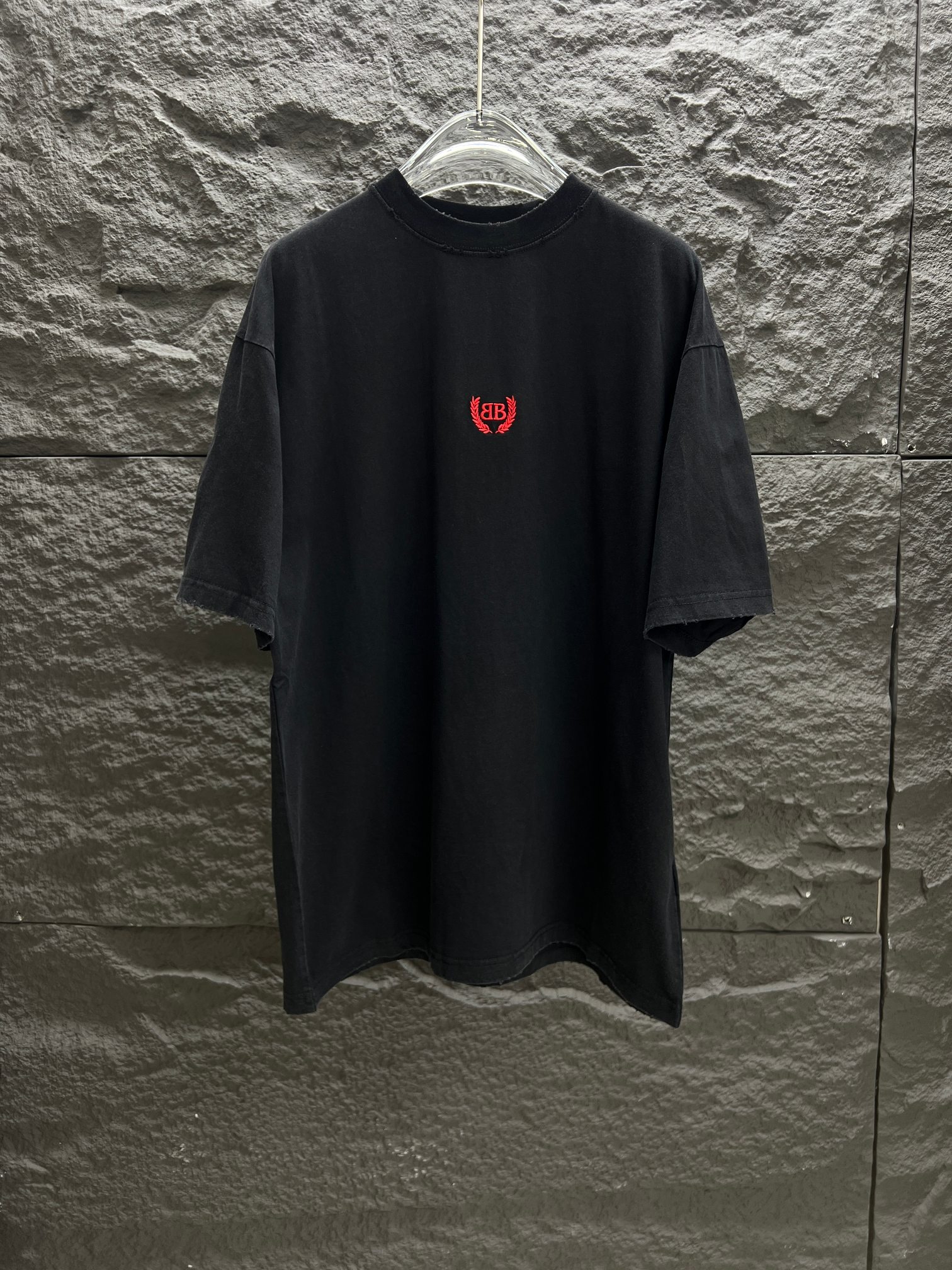 バレンシアガtシャツ コーデスーパーコピー トップス 半袖 プリント 純綿 ゆったり ブラック_1