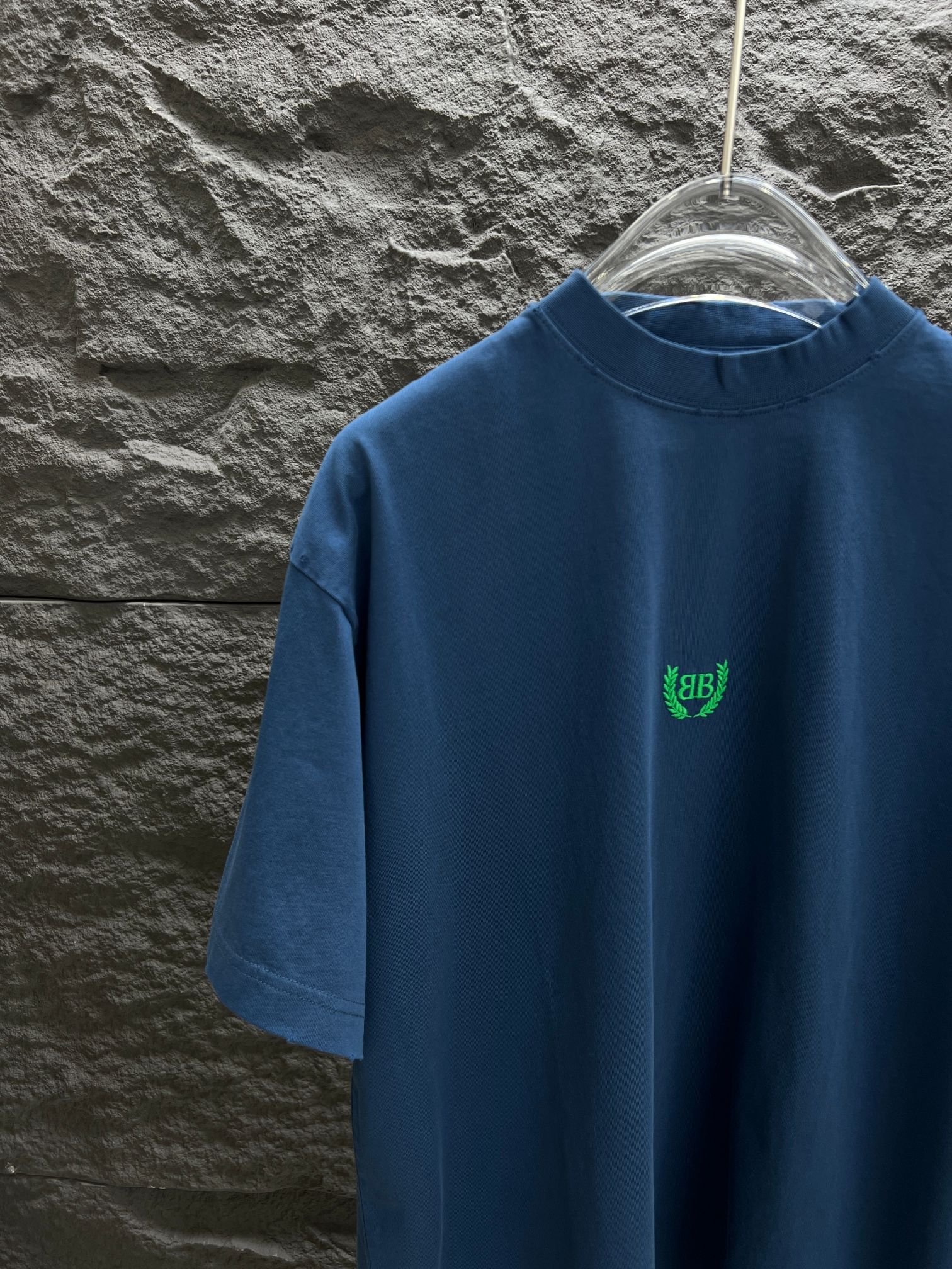 最新の2025年 バレンシアガtシャツコピートップス 半袖 プリント 純綿 ゆったり ブルー_4
