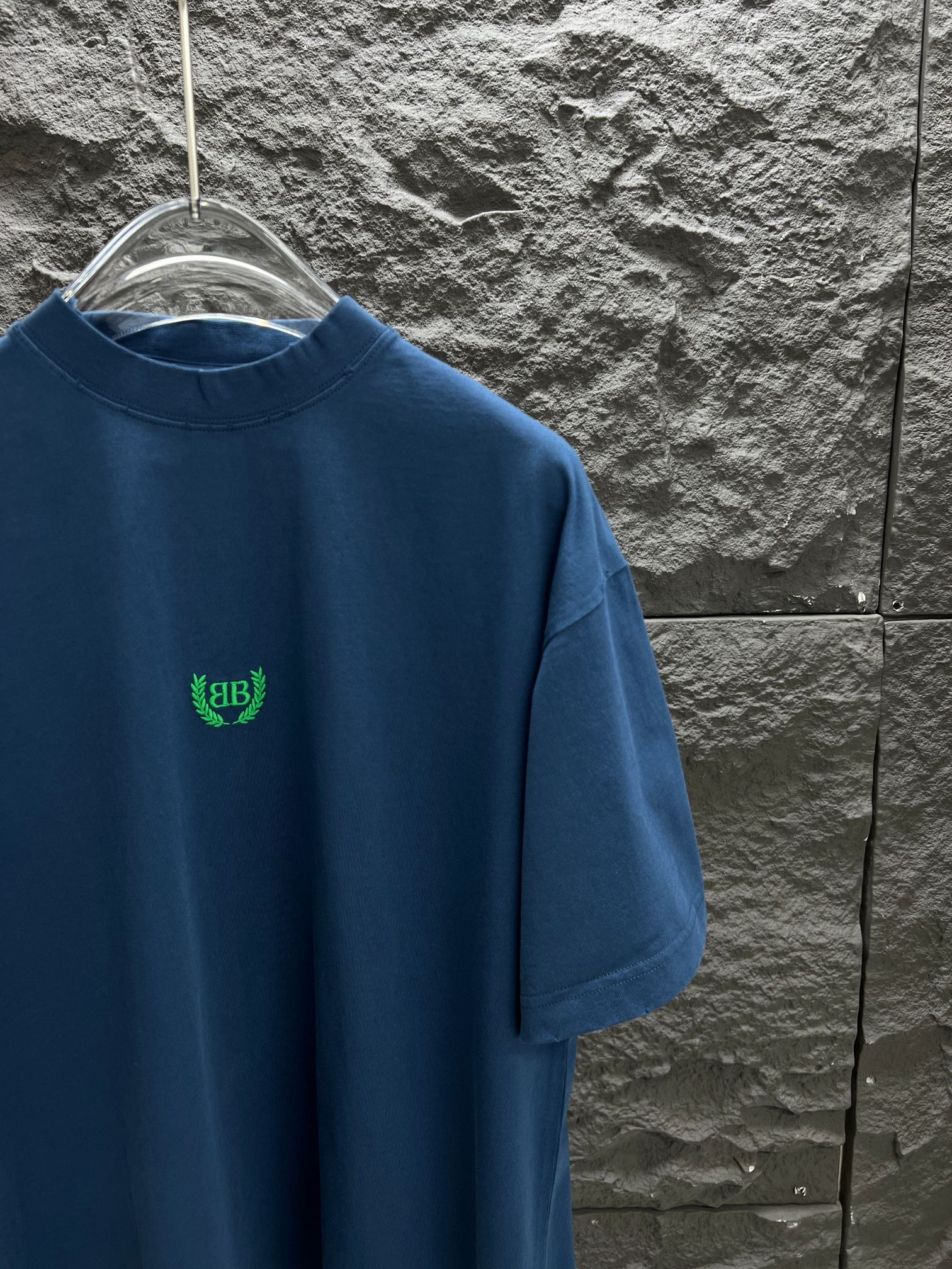 最新の2025年 バレンシアガtシャツコピートップス 半袖 プリント 純綿 ゆったり ブルー_5