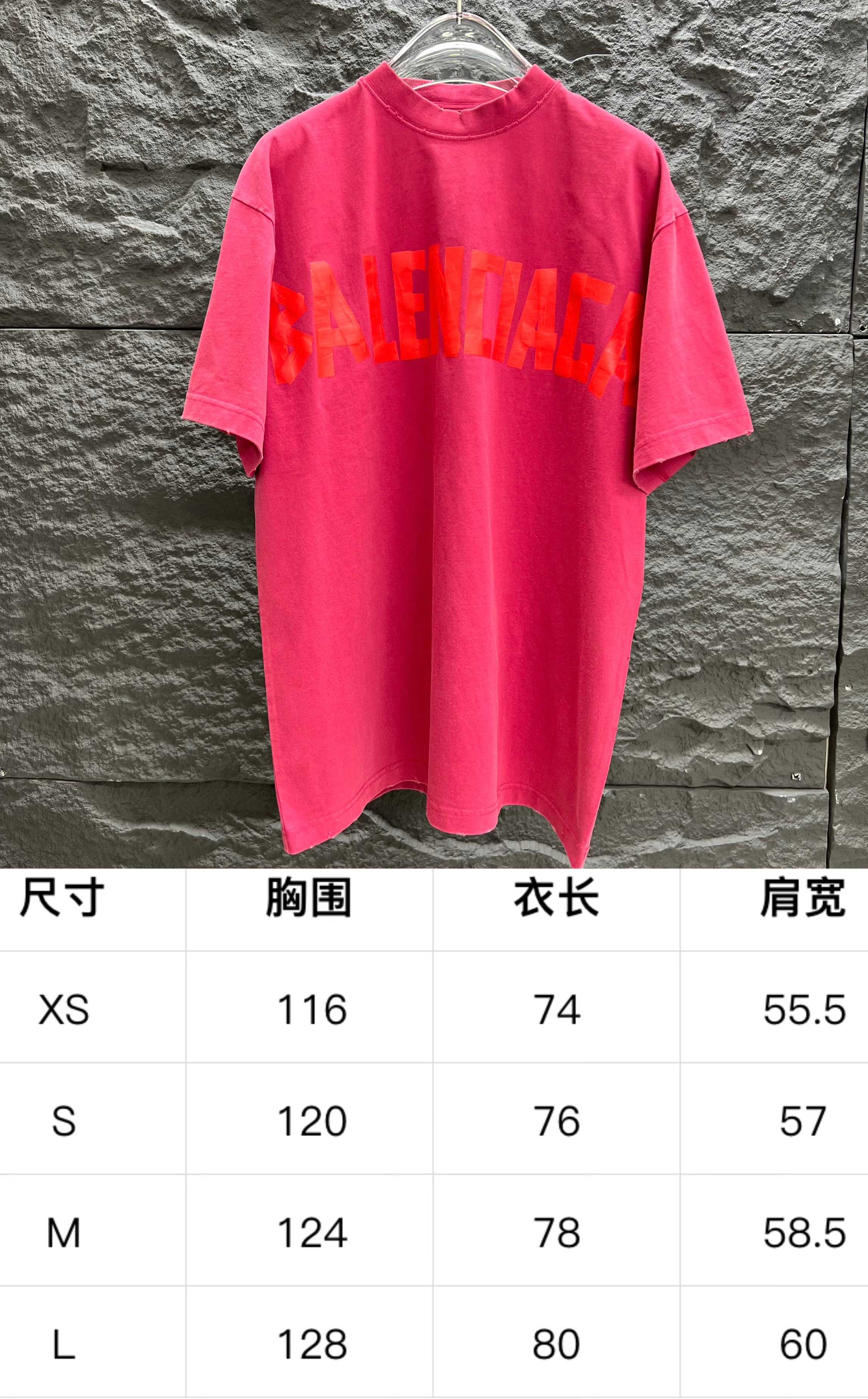 芸術感 レディース バレンシアガtシャツ偽物トップス 半袖 プリント 純綿 ゆったり レッド_9
