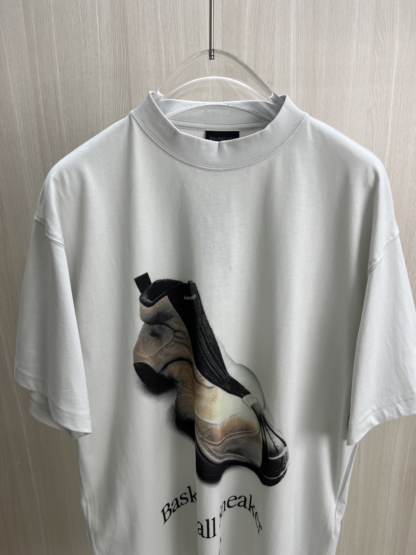 高級感溢れる バレンシアノ tシャツコピー トップス 半袖 プリント 純綿 ゆったり グレー_2
