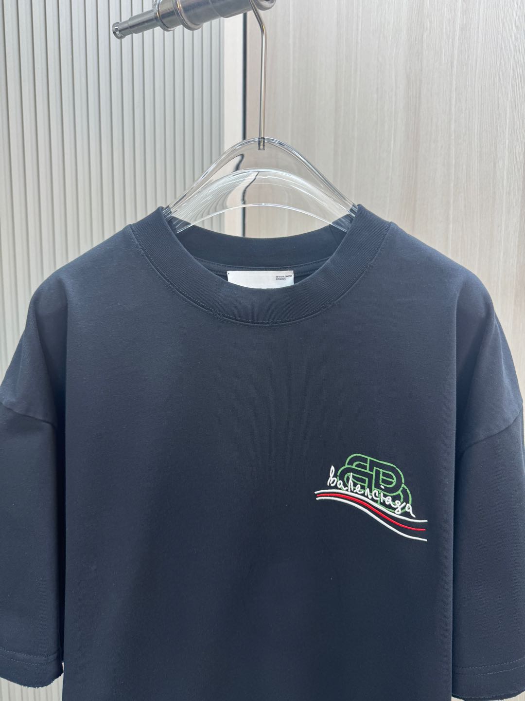 バレンシアガ 半袖tシャツ偽物 トップス 半袖 プリント 純綿 ゆったり 男女兼用 ブラック_3