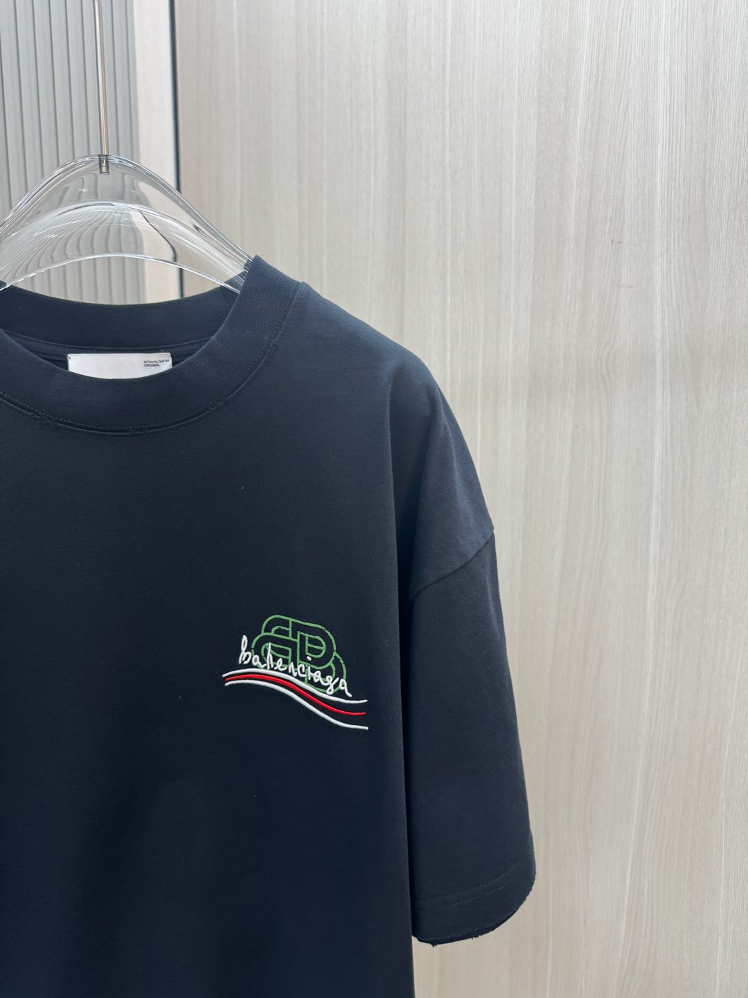 バレンシアガ 半袖tシャツ偽物 トップス 半袖 プリント 純綿 ゆったり 男女兼用 ブラック_8
