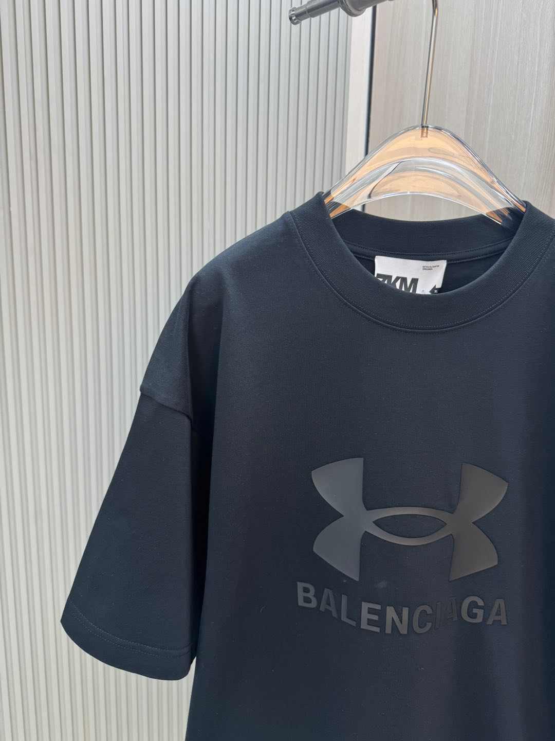 バレンシアガ tシャツ ヒカキン偽物 トップス プリント 純綿tシャツ ゆったり 男女兼用 ブラック_2