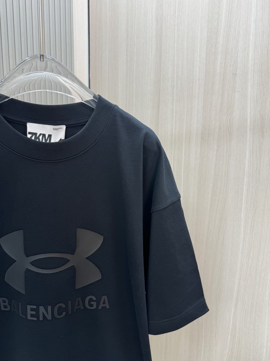 バレンシアガ tシャツ ヒカキン偽物 トップス プリント 純綿tシャツ ゆったり 男女兼用 ブラック_3