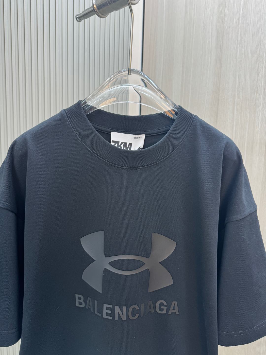 バレンシアガ tシャツ ヒカキン偽物 トップス プリント 純綿tシャツ ゆったり 男女兼用 ブラック_4