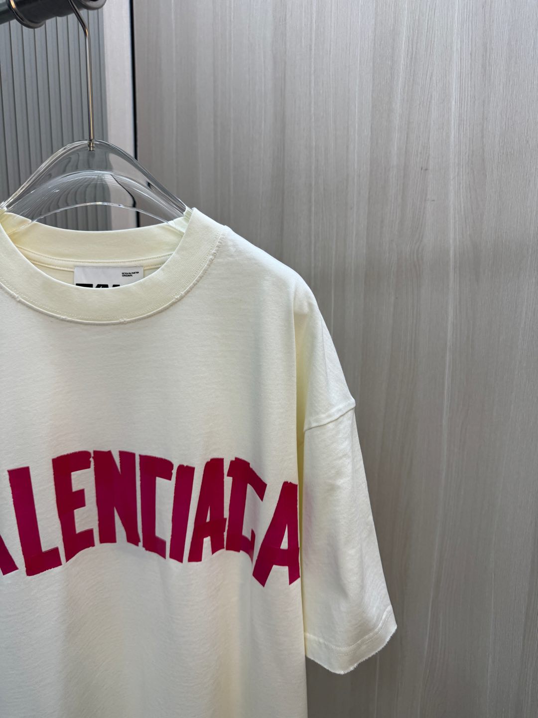 バレンシアガ ロゴtシャツコピー トップス プリント 純綿 柔らかい ゆったり 男女兼用 ホワイト_3