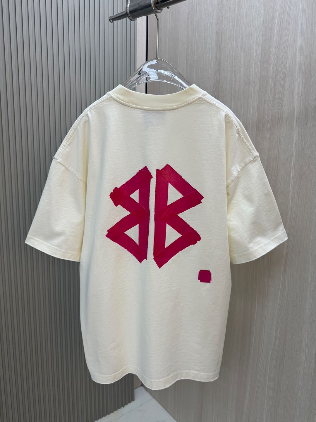 バレンシアガ ロゴtシャツコピー トップス プリント 純綿 柔らかい ゆったり 男女兼用 ホワイト_8