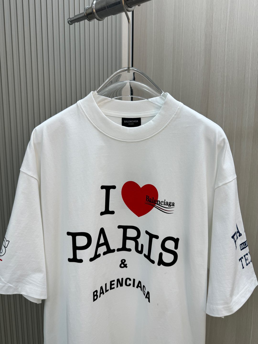 バレンシアガ ロゴシャツ偽物 トップス プリント 純綿tシャツ 柔らかい ゆったり ホワイト_4