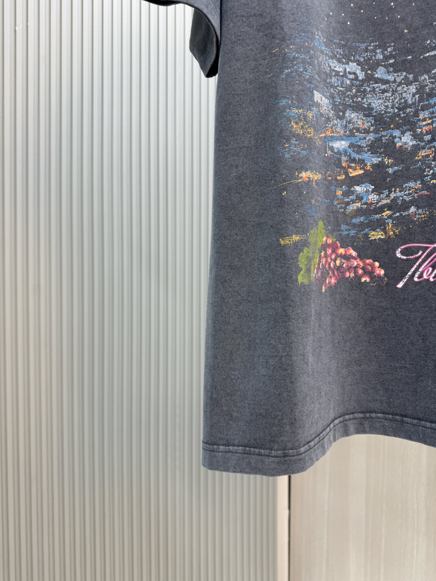 バレンシアガ レディース tシャツ偽物 トップス プリント 100％綿 短袖 ゆったり ブラック_4