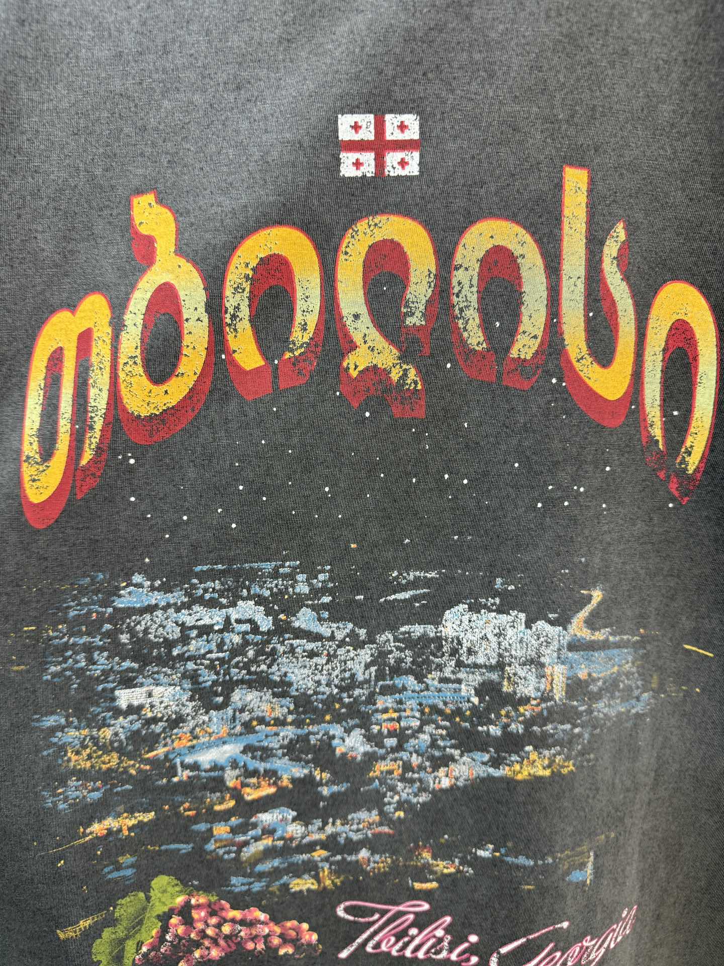 バレンシアガ レディース tシャツ偽物 トップス プリント 100％綿 短袖 ゆったり ブラック_6