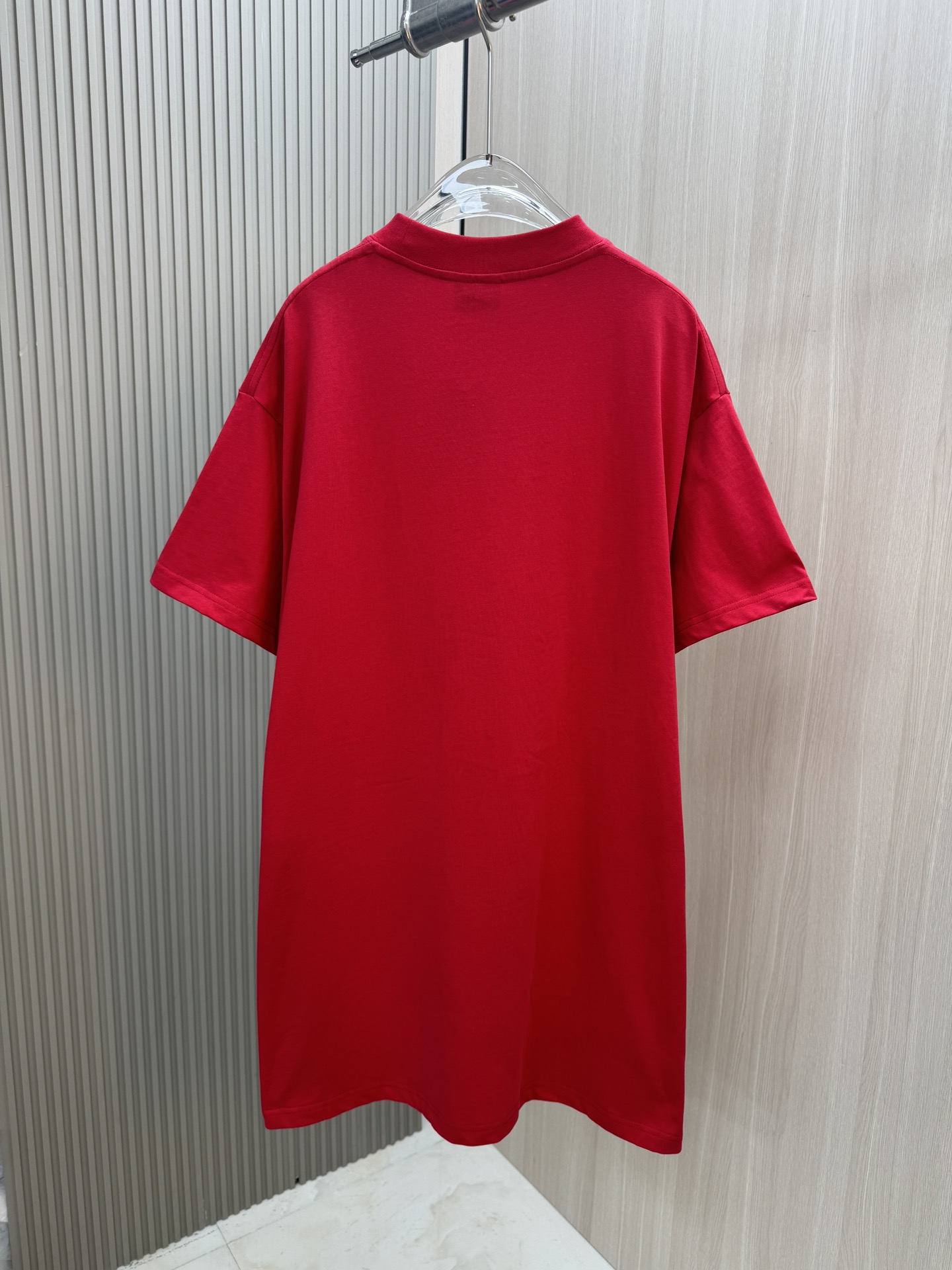 バレンシアガ tシャツレディースコピー トップス プリント 100％綿 短袖 ゆったり レッド_8