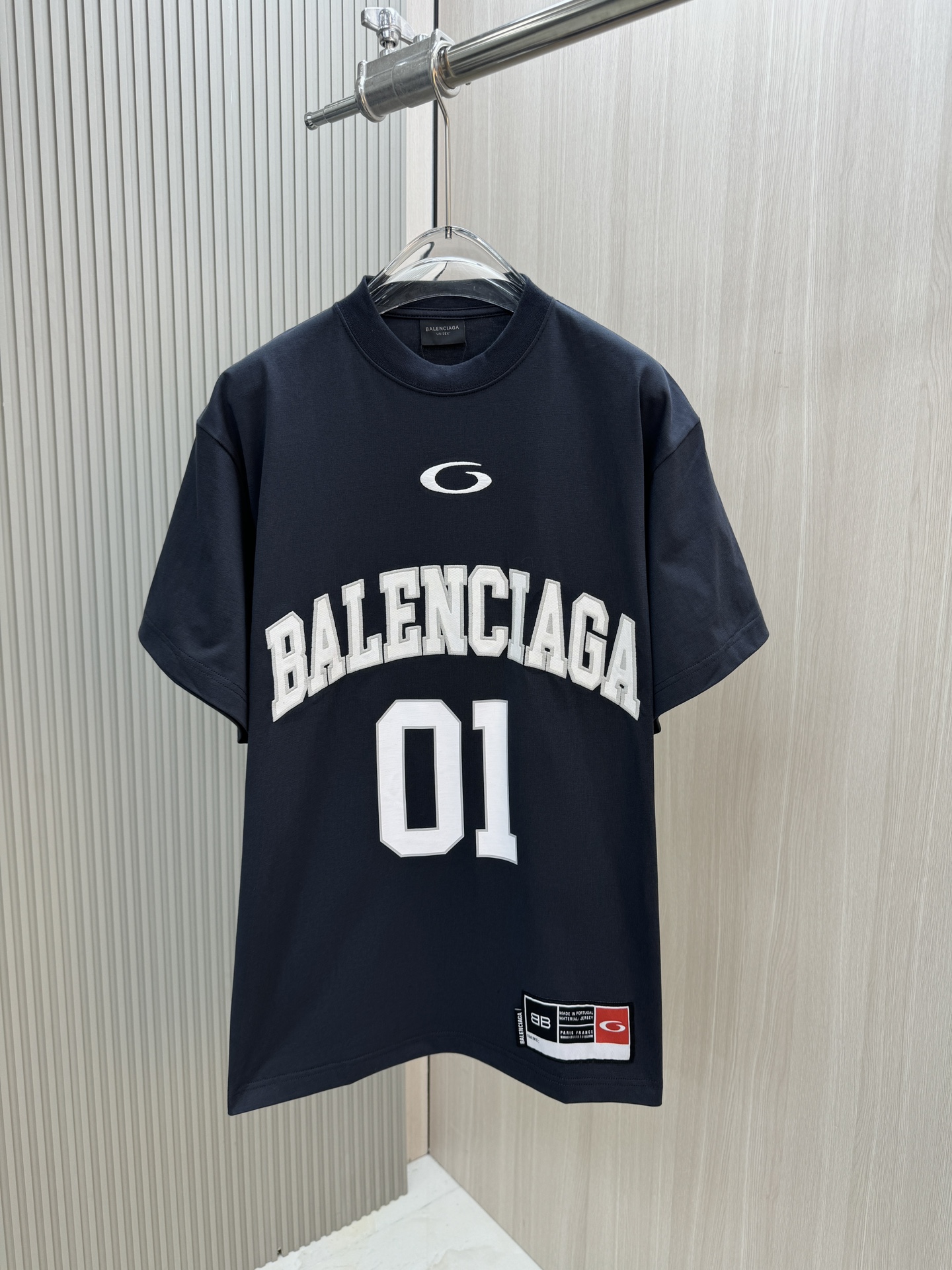 バレンシアガ トップス メンズ偽物 Ｔシャツ トップス プリント 100％綿 短袖 ゆったり ブラック_1