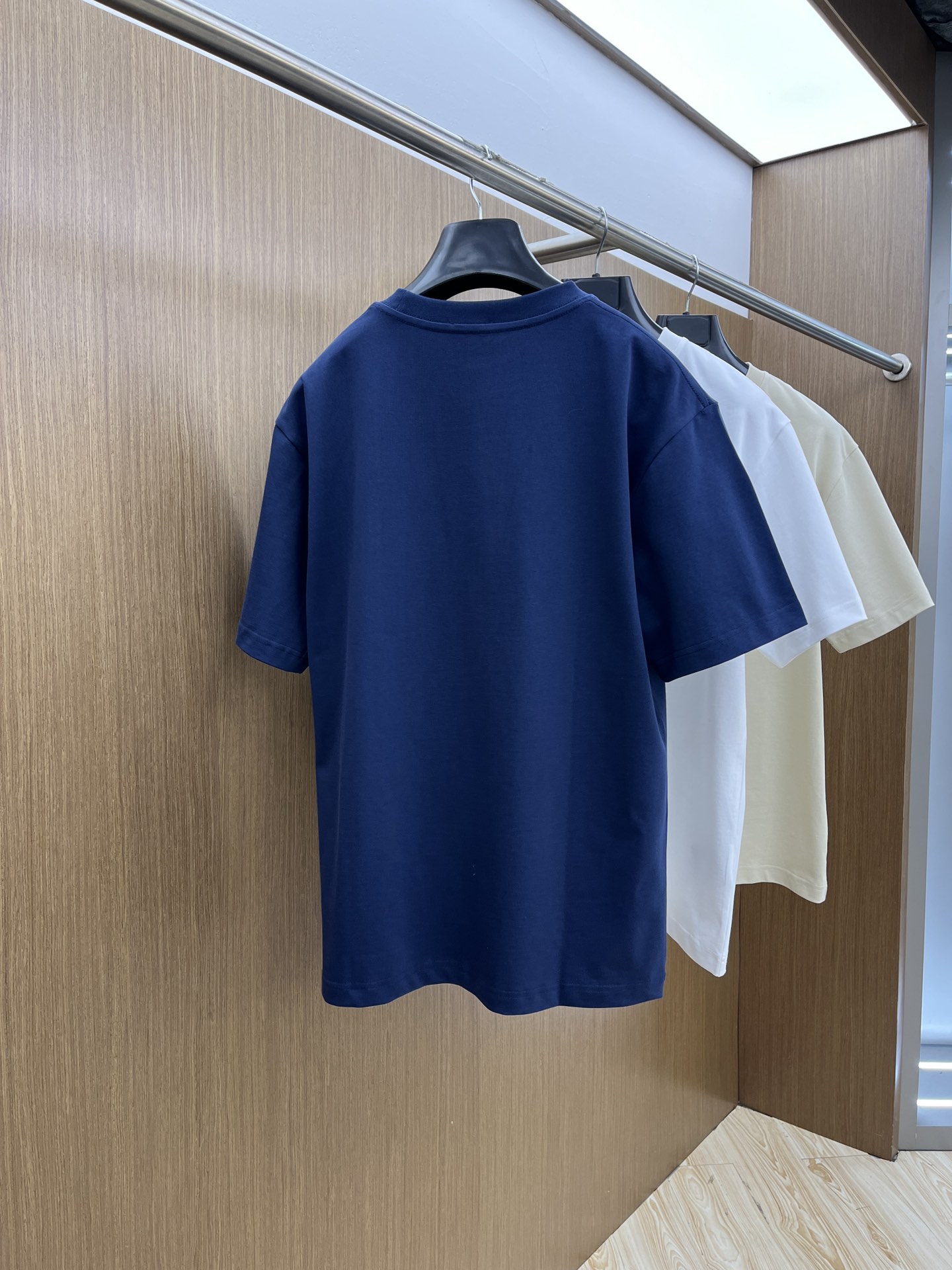 藤原聡 ディオールtシャツ激安通販 純綿 トップス 短袖 ゆったり プリント ロゴ刺繍 ブルー_8